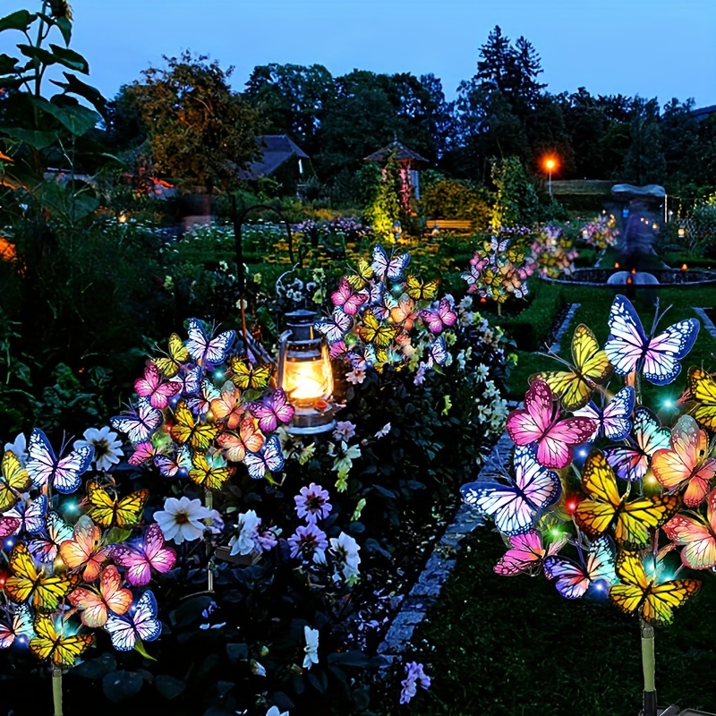 Outdoor Lighting Solar Panel - Солнечные светодиодные садовые фонари-бабочки, водонепроницаемые красочные