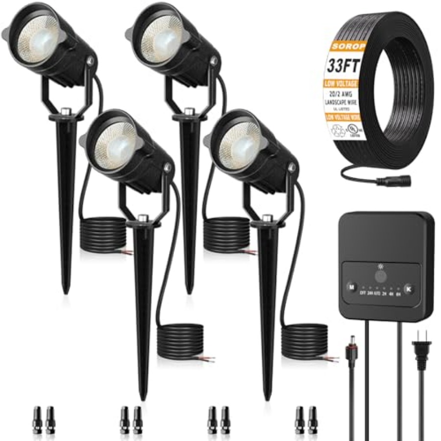 Outdoor Lighting Kit With Transformer - Комплект ландшафтного освещения: низковольтные ландшафтные светильники