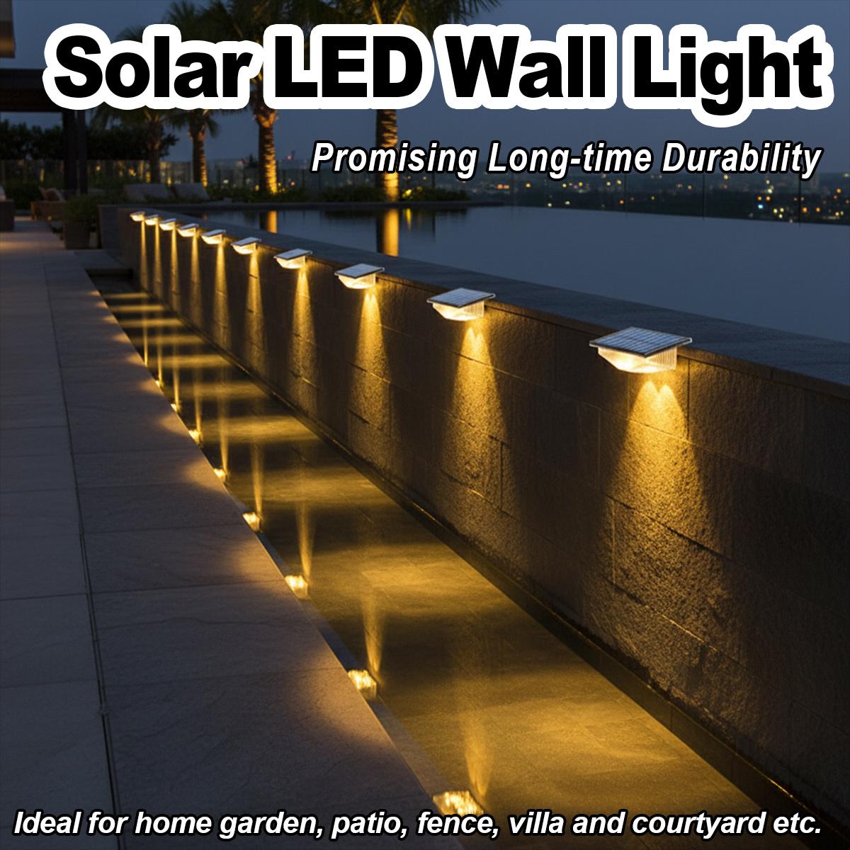 Outdoor Yard Lighting Fixtures - 4 шт. солнечных светильников для забора