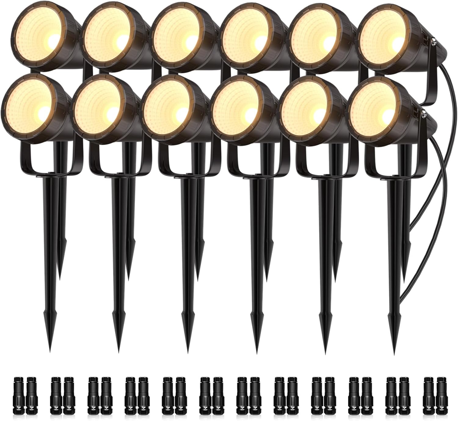 Outdoor Lighting Kit With Transformer - Набор из 12 водонепроницаемых уличных точечных