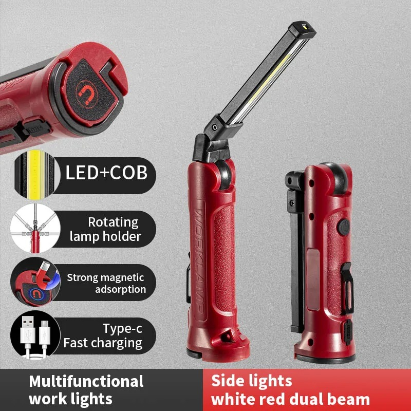 Outdoor Lighting Electric - Светодиодный рабочий фонарь COB, перезаряжаемый складной