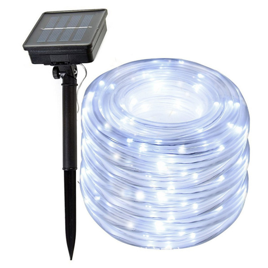 Outdoor Lighting Year Round - Светодиодные уличные солнечные веревочные гирлянды, водонепроницаемые,