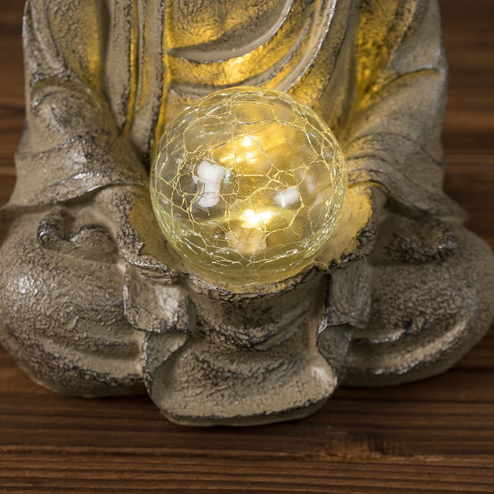 Outdoor Zen Lighting - Статуя Будды из смолы Vilead, 27,5