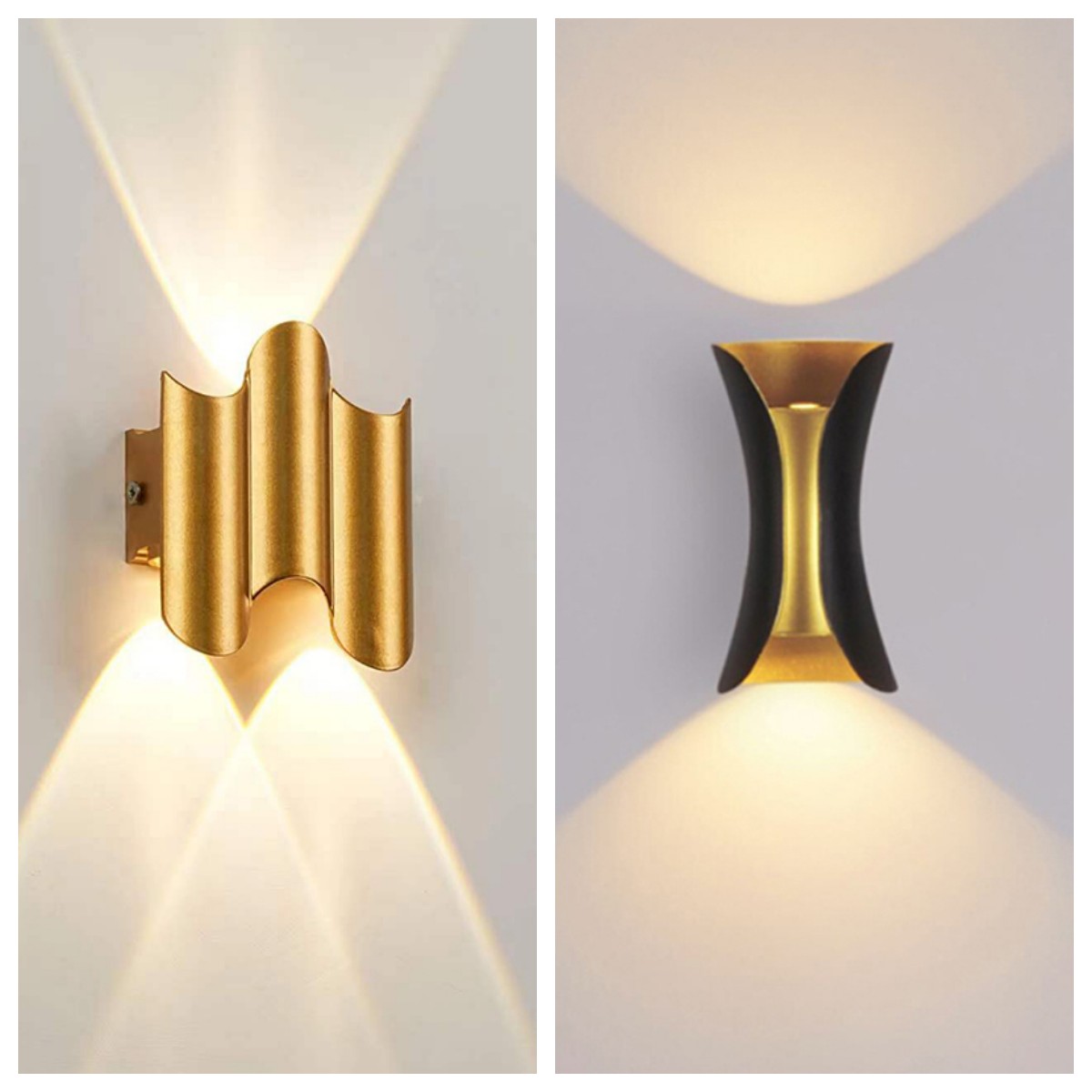 Xl Outdoor Lighting - Алюминиевый светодиодный настенный светильник с золотым