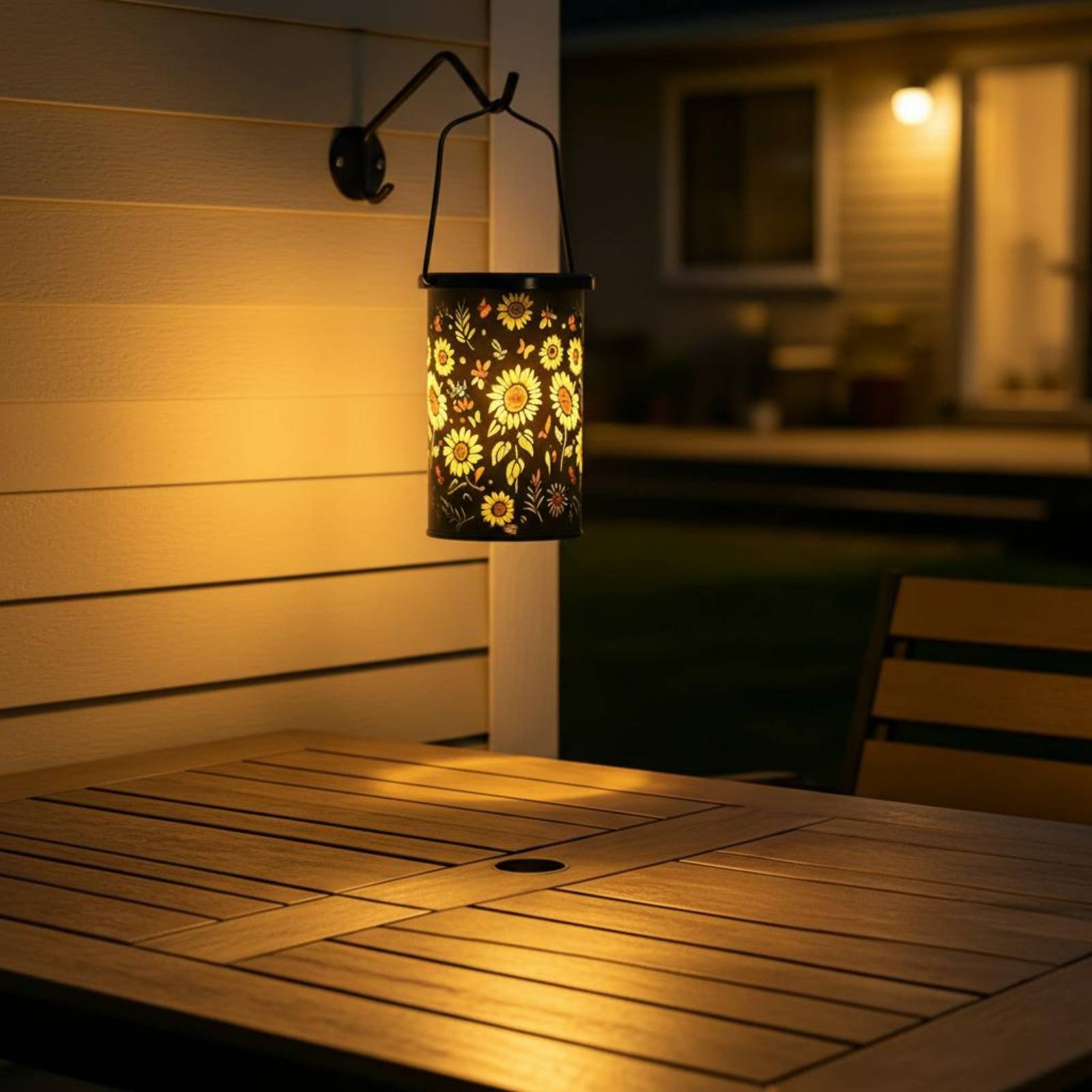 Outdoor Lighting Design - Солнечный фонарь с цветочным узором в