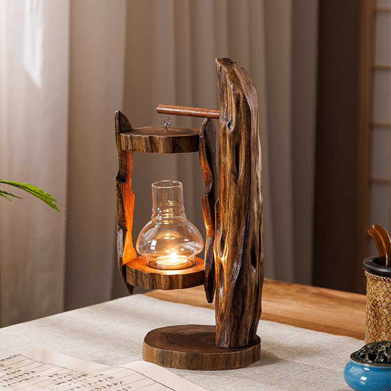 Outdoor Zen Lighting - Бревенчатая ветровая лампа, креативный подсвечник в