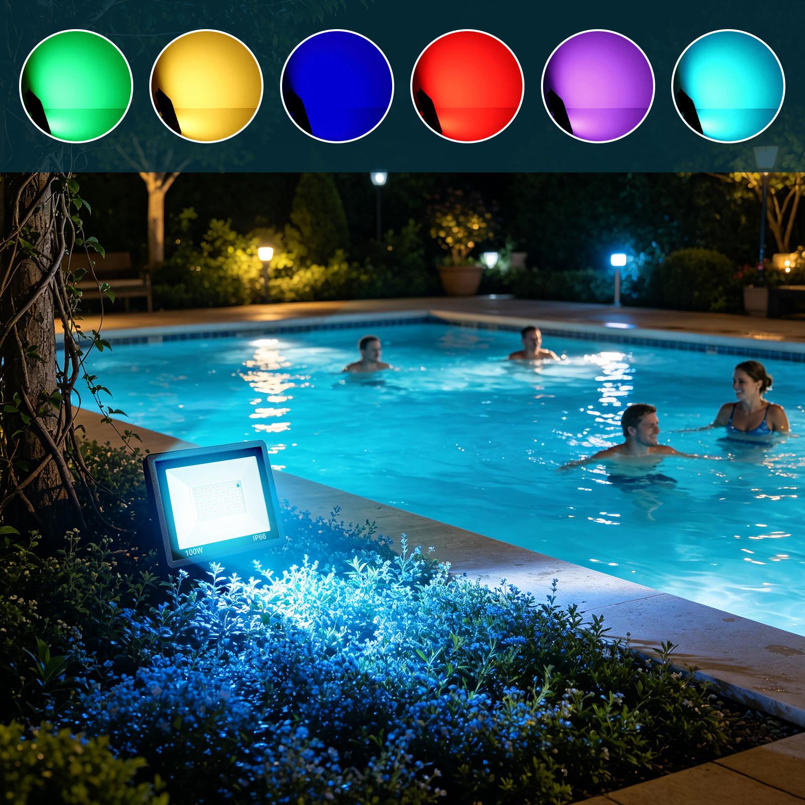 Outdoor Yard Lighting Fixtures - Светодиодный прожектор для улицы с RGB-подсветкой,
