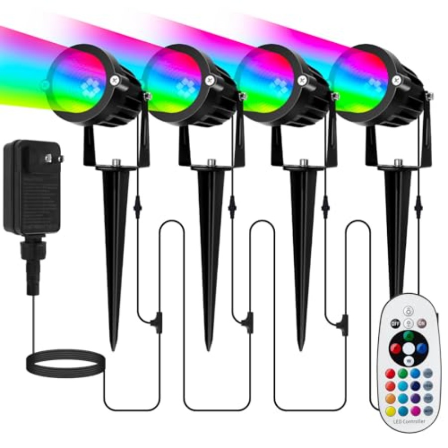 Outdoor Lighting Kit With Transformer - Уличный прожектор для Хэллоуина и Рождества: