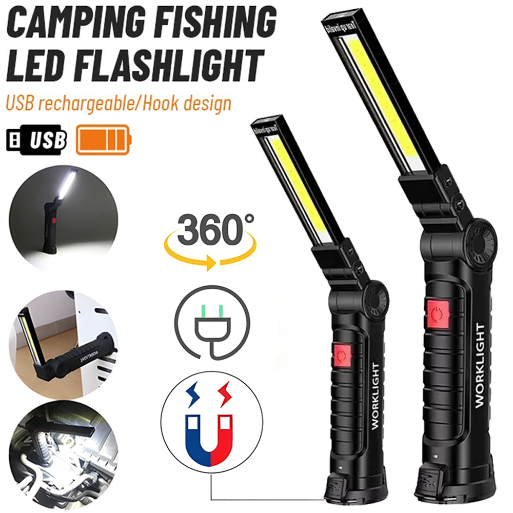 Outdoor Lighting Electric - Светодиодный фонарик COB, перезаряжаемый через USB,