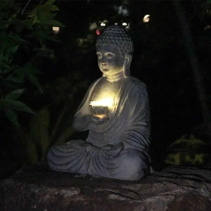 Солнечная светодиодная статуя  – обзор и цена Outdoor Zen Lighting