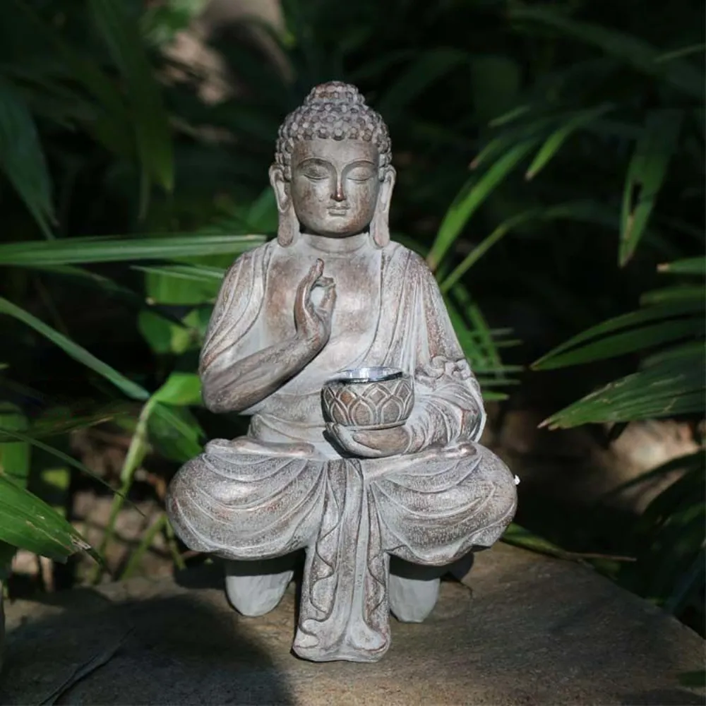 Наружная солнечная статуя Будд – обзор и цена Outdoor Zen Lighting