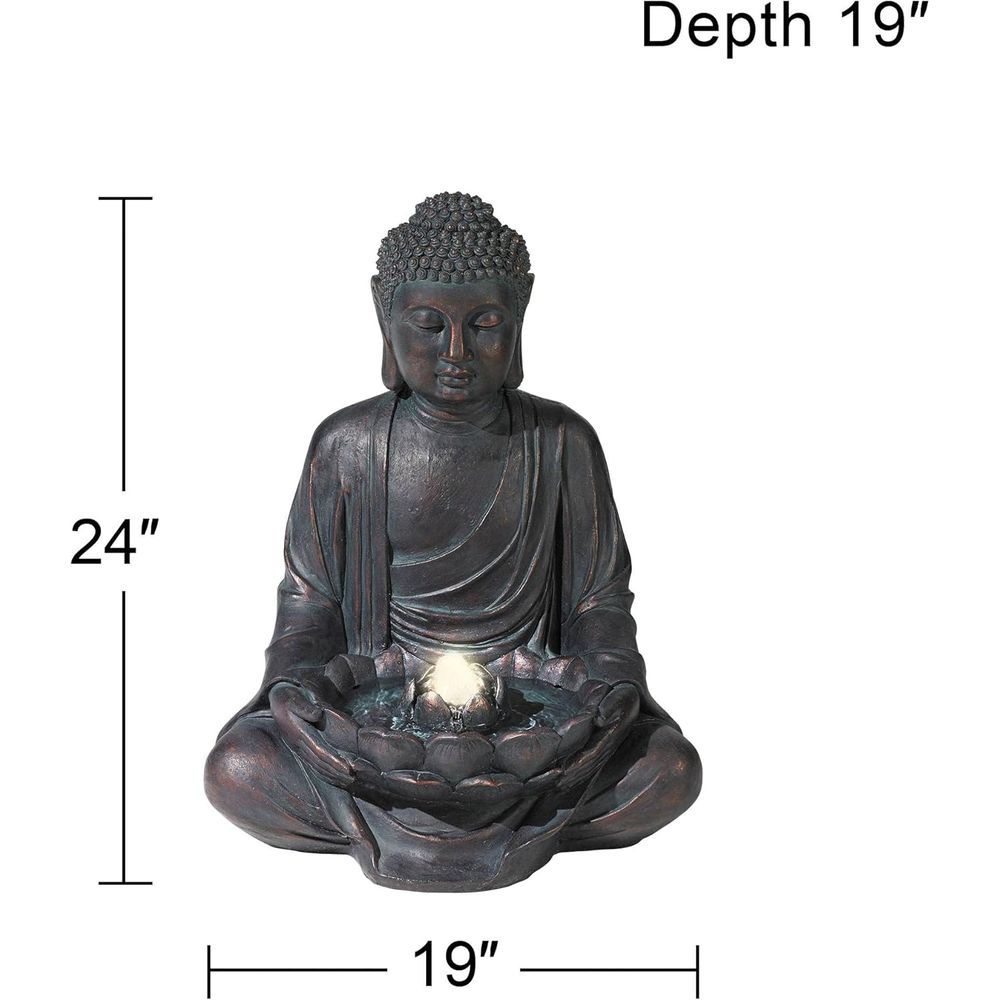 Медитирующий Будда, 24 дюйма,  – обзор и цена Outdoor Zen Lighting