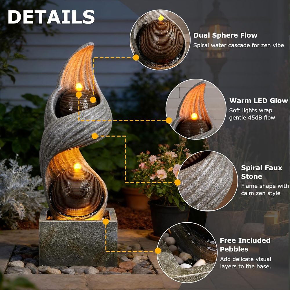 Большой уличный фонтан высотой – обзор и цена Outdoor Zen Lighting