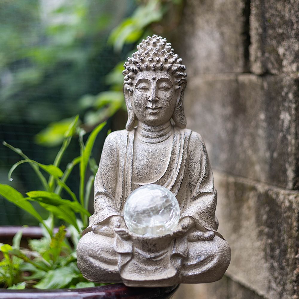 Статуя Будды из смолы Vilead,  – обзор и цена Outdoor Zen Lighting