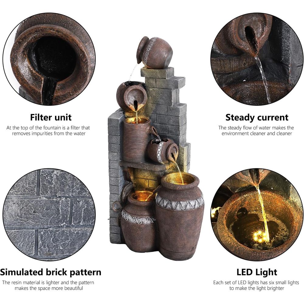 6-ярусный напольный каскадный  – обзор и цена Outdoor Lighting For Backyard
