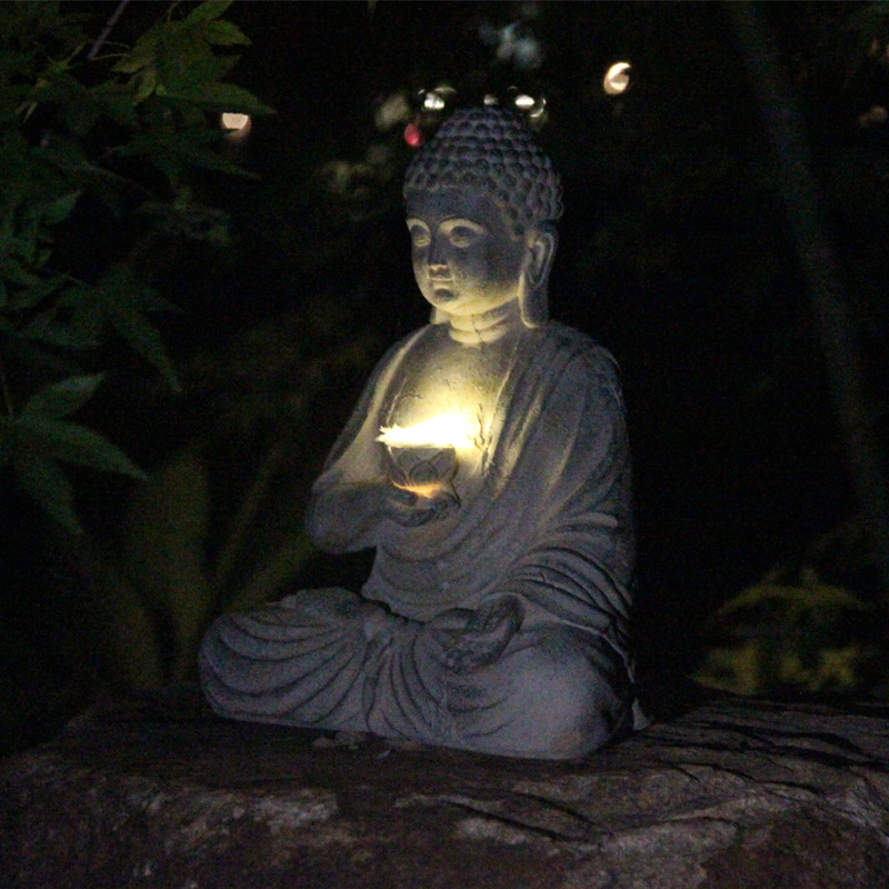 Смола Солнечная Статуя Будды С – обзор и цена Outdoor Zen Lighting