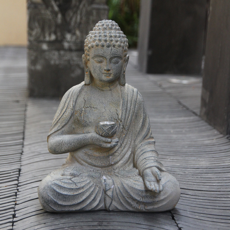 Смола Солнечная Статуя Будды С – обзор и цена Outdoor Zen Lighting