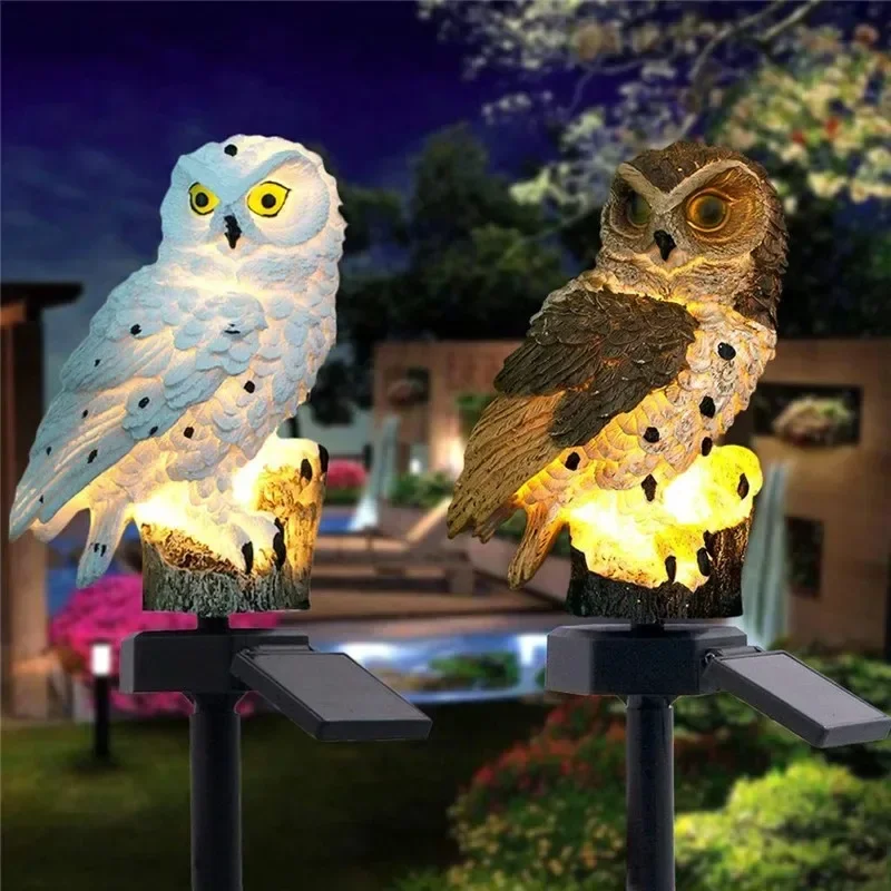Солнечная статуэтка совы с LED – обзор и цена Outdoor Lighting Solar Panel